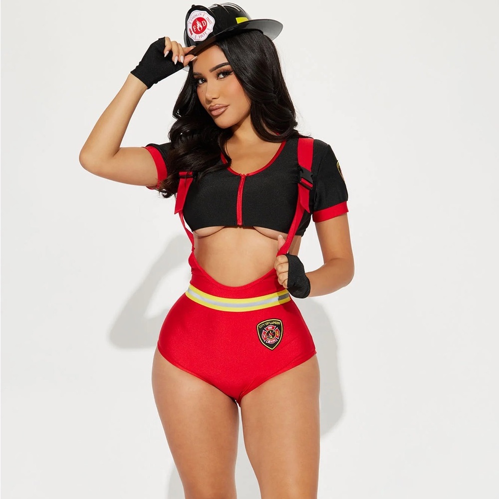 Hot Like Fire “Firefighter” 4 Piece Costume Set